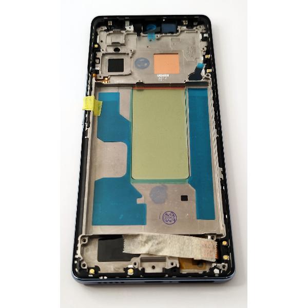 Pantalla lcd para Vivo V29 mas tactil negro con marco azul compatible TFT