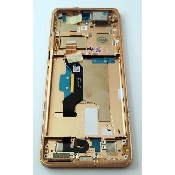 Pantalla lcd para Motorola Edge 50 Ultra mas tactil negro con marco dorado 5D68C24470 Service Pack