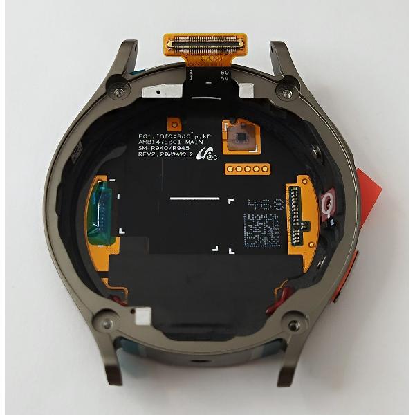 Pantalla Lcd para Samsung Galaxy Watch 7 44mm L310 mas tactil negro con marco verde GH97-29845A Service Pack