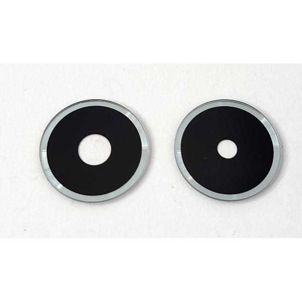 Set de 2 cristales de camara pequeños azules para Xiaomi Redmi 14C calidad premium