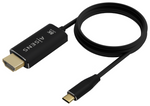 Cable Conversor Aisens A109-0712/ USB Tipo-C Macho - HDMI 8K Macho/ Hasta 27W/ 6000Mbps/ 2m/ Negro
