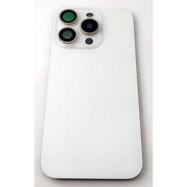 Tapa trasera o tapa bateria blanca para iPhone 15 Pro