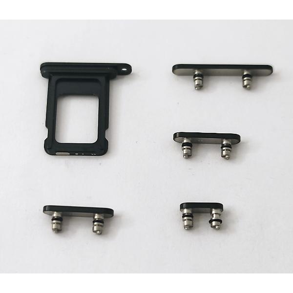 Soporte sim y botones negros para iPhone 16 Pro A3293 A3083 A3292 A3294 16 Pro Max A3296 A3084 A3295 A3297