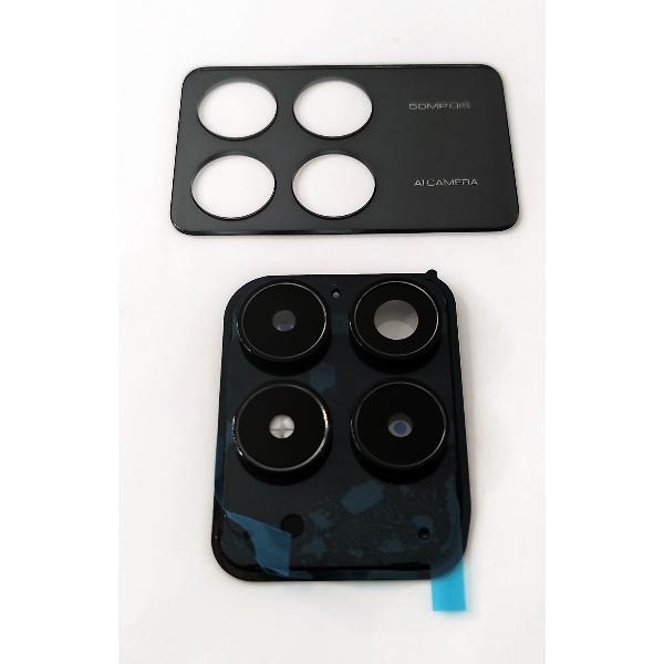 Cristal de camara para Xiaomi Poco F6 Pro 5G con marco negro calidad premium