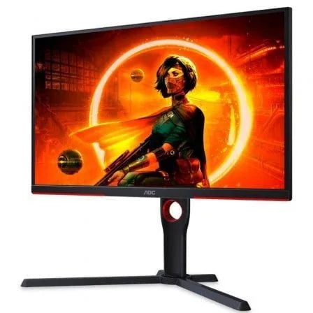 Monitor Gaming AOC 25G3ZM/BK 24.5"/ Full HD/ 0.5ms/ 240Hz/ VA/ Regulable en altura/ Negro y Rojo - PixelPlaza