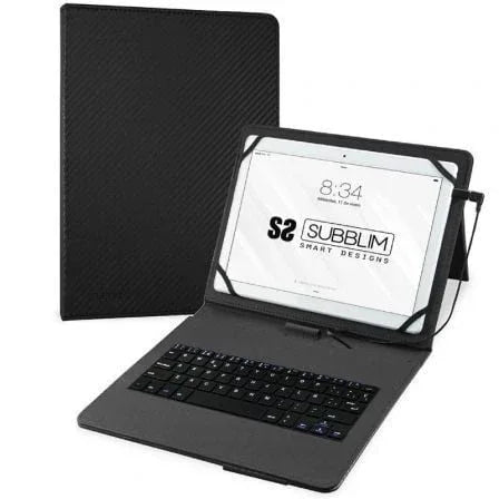 Funda con Teclado Subblim Keytab Pro USB para Tablets de 10.1"-11"/ Negra - PixelPlaza