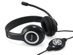 Auricular Equip USB + micrófono flexible control de volumen negro