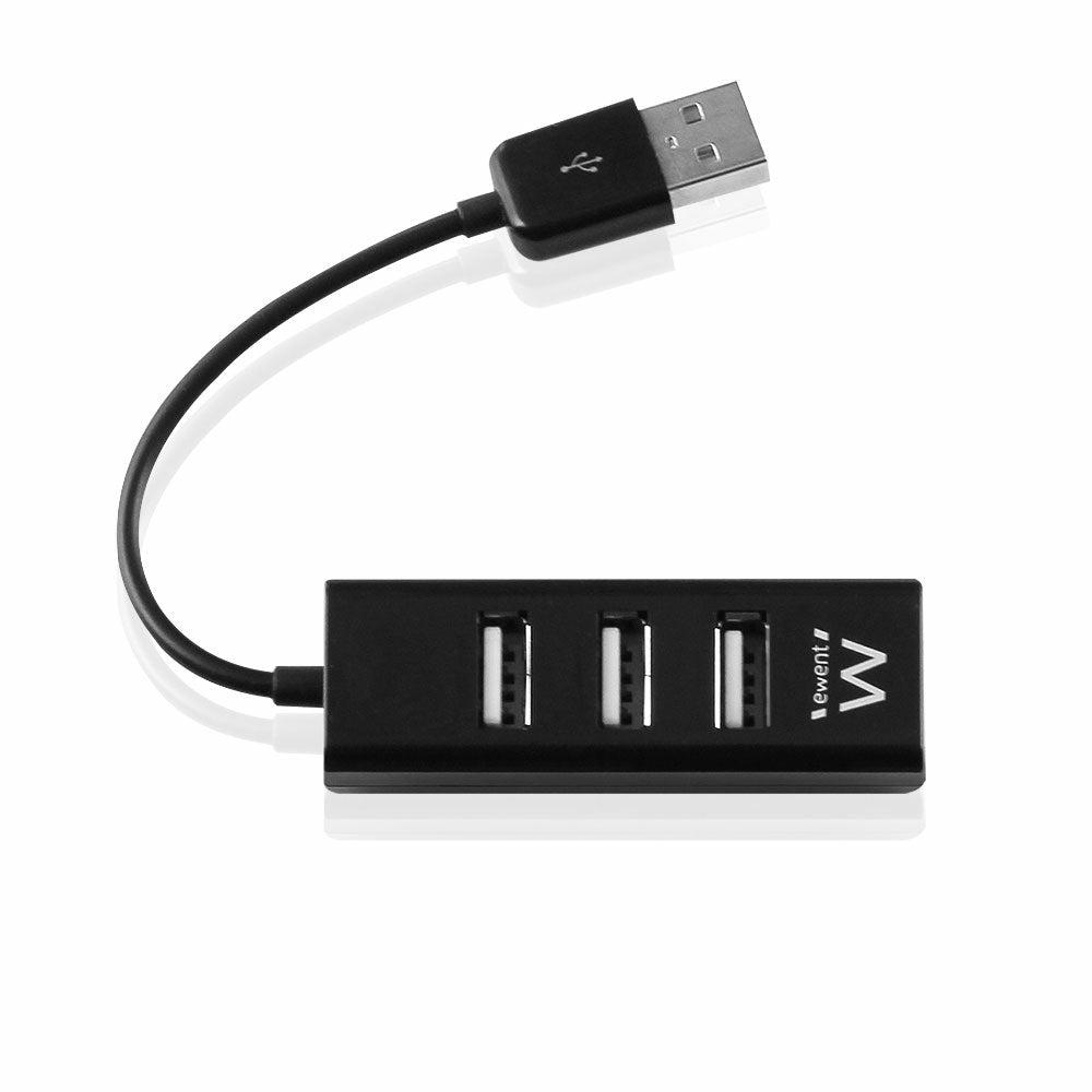 Hub USB Ewent 4 puertos - USB 2.0 · negro