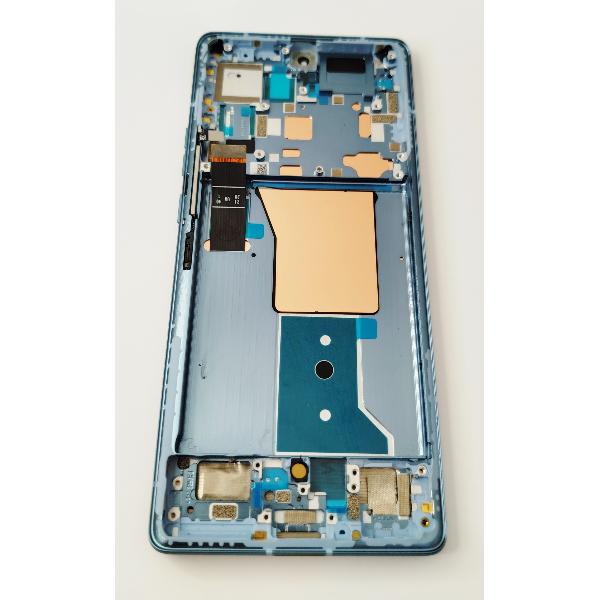 Pantalla lcd para Motorola Edge 40 Pro mas tactil negro con marco azul calidad premium