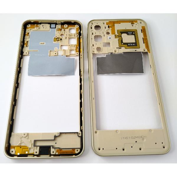 Carcasa o marco central dorado para Samsung Galaxy A16 4G A165 mas NFC