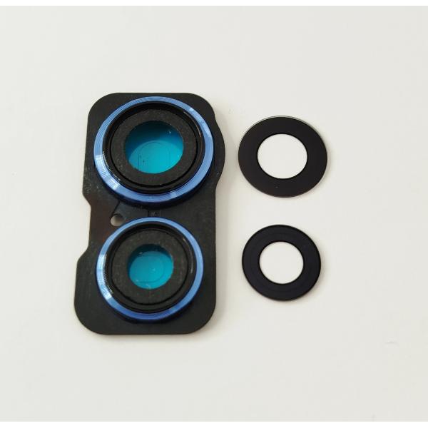 Cristal de camara para Motorola Edge 40 5G XT2303-2 con marco azul calidad premium