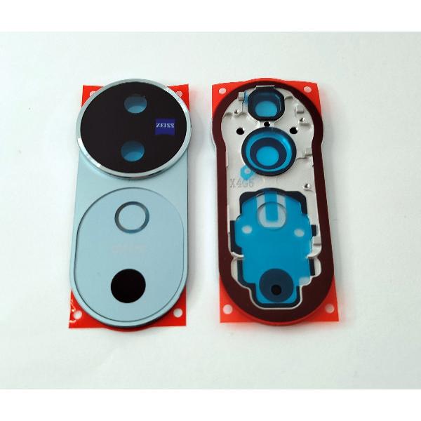 Cristal de camara para Vivo V40 5G con marco azul calidad premium