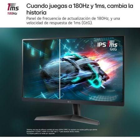 Monitor Gaming LG UltraGear 27GS60F-B 27"/ Full HD/ 1ms/ 180Hz/ IPS/ Negro - PixelPlaza