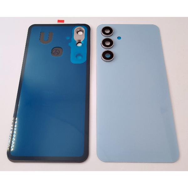 Tapa trasera o tapa bateria azul para Samsung Galaxy S24 FE 5G S721 con cristal de camara azul