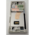 Pantalla LCD mas tactil negro para Samsung galaxy s23 Ultra 5G SM-S918B Gh82-30466B mas marco crema service pack