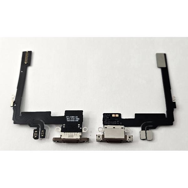 Flex puerto de carga dorado para iPhone 16 Pro A3290 A3082 A3289 A3291 compatible