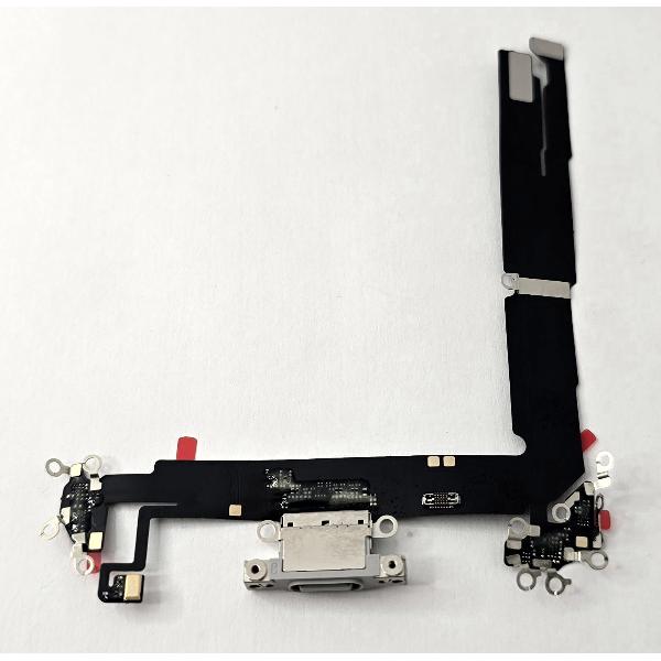 Flex puerto de carga blanco para iPhone 16 Plus A3290 A3082 A3289 A3291 compatible