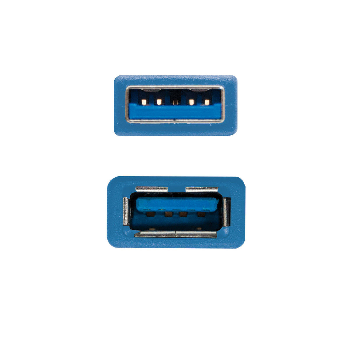 Cable Alargador USB 3.0 Nanocable 10.01.0902-BL/ USB Macho - USB Hembra/ 2m/ Azul