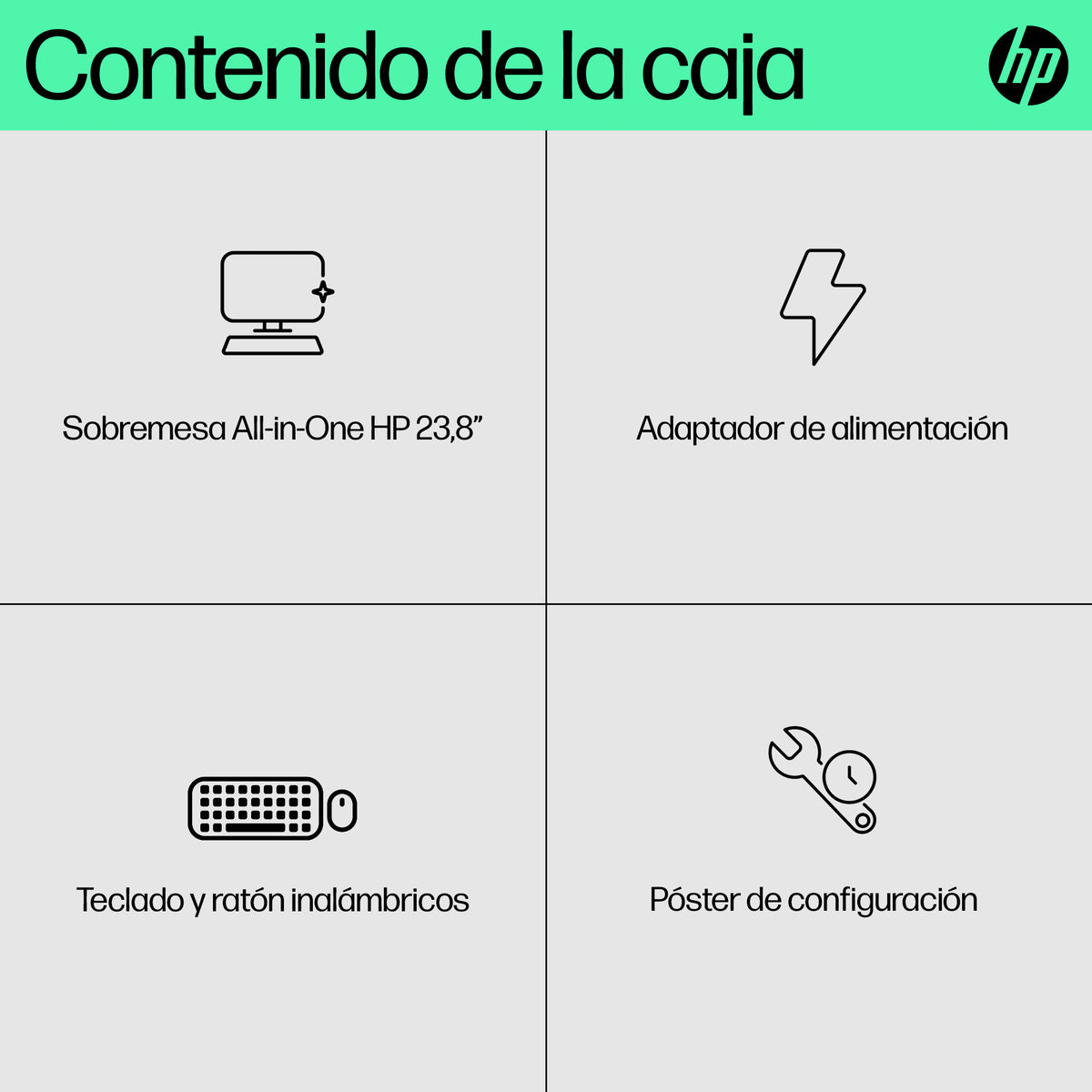 PC All in One HP 24-CR0158NS Intel Core i3-1315U/ 8GB/ 512GB SSD/ 23.8"/ Sin Sistema Operativo