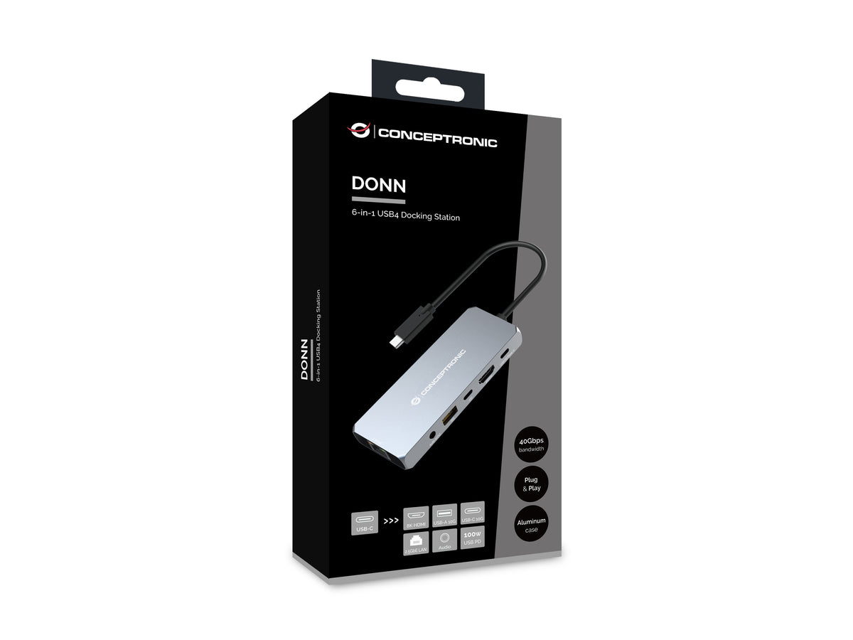 Docking station Conceptronic USB tipo c 6 en 1