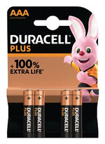 Pack de 4 Pilas AAA Duracell Plus Power Boost DPBLR3B4/ 1.5V/ Alcalinas