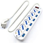 Regleta Ewent con 6 tomas shucko con interruptor individual y 5 metros de cable