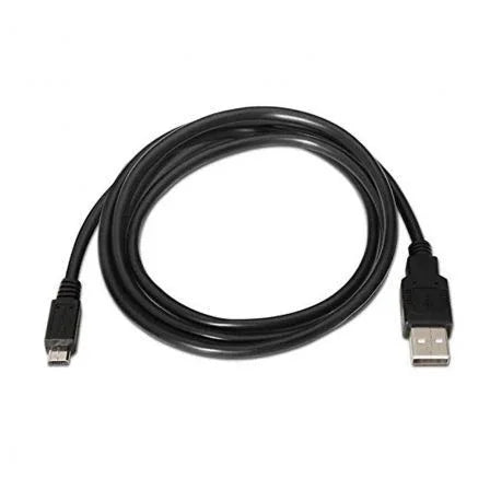 Cable USB 2.0 Nanocable 10.01.0503/ USB Macho - MicroUSB Macho/ 3m/ Negro - PixelPlaza