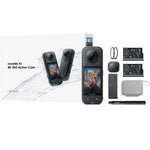 Cámara Digital Deportiva Insta360 X5 Essecial Kit/ 8K/ Ángulo de visión 360º/ Negra - PixelPlaza