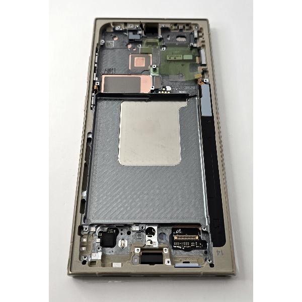 Pantalla lcd para Samsung Galaxy S24 Ultra SM-S928B mas tactil negro con marco amarillo Gh82-33396C Service Pack