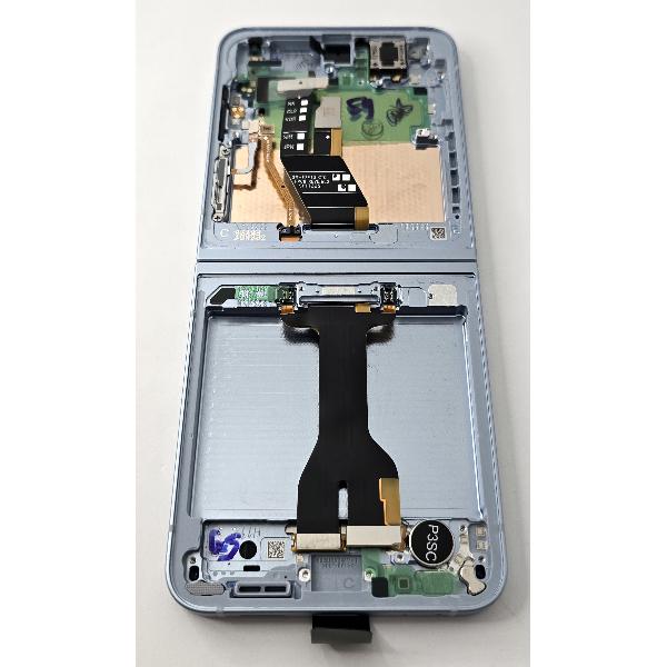 Pantalla para Samsung Galaxy Z Flip6 SM-F741B mas tactil negro con marco azul claro GH82-35014C Service Pack