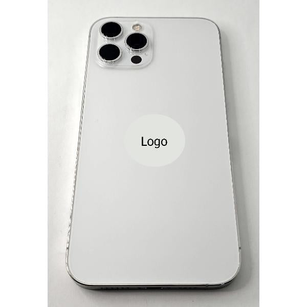Tapa trasera o tapa bateria plata para iPhone 12 Pro Max con marco central remanufacurada Grado A