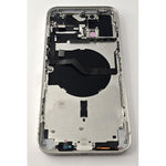 Tapa trasera o tapa bateria plata para iPhone 12 Pro Max con marco central remanufacurada Grado A