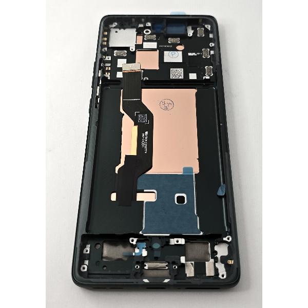 Pantalla lcd para Motorola Edge 50 5G mas tactil negro con marco verde calidad premium