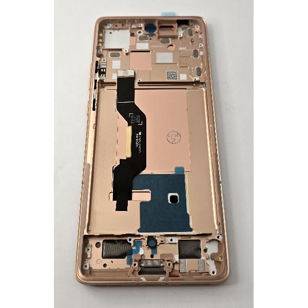 Pantalla lcd para Motorola Edge 50 5G mas tactil negro con marco dorado calidad premium