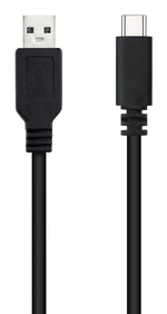 Cable USB 2.0 Nanocable 10.01.2103/ USB Macho - USB Tipo-C Macho/ 480Mbps/ 3m/ Negro