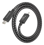 Cable USB 4.0 Tipo-C Aisens A156-0867/ USB Tipo-C Macho - USB Tipo-C Macho/ Hasta 240W/ 40Gbps/ 1m/ Gris