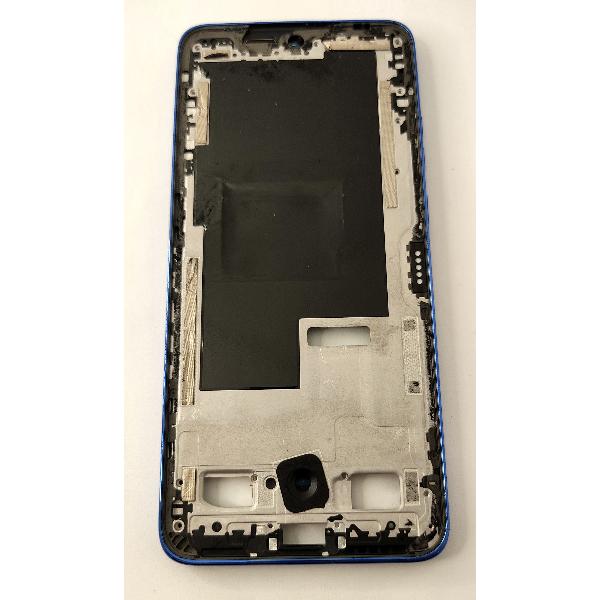 Carcasa o marco central azul con piezas pequeñas para Motorola Moto Edge 50 Neo