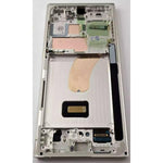Pantalla lcd para Samsung Galaxy S23 Ultra SM-S918 tactil negro marco crema ensamblado GH82-30466B Service Pack