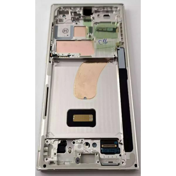 Pantalla lcd para Samsung Galaxy S23 Ultra SM-S918 tactil negro marco crema ensamblado GH82-30466B Service Pack