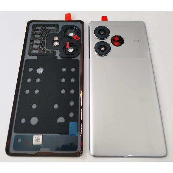 Tapa trasera o tapa bateria plata para Realme GT6 con cubierta de camara