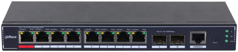 Switch it dahua dh - sg4010p - 2f 10 puertos