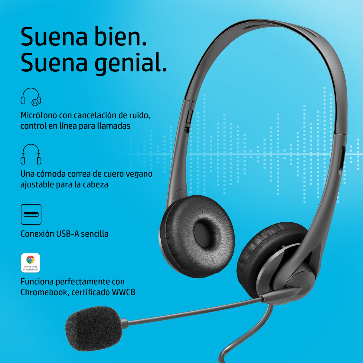 Auriculares hp g2 usb negro