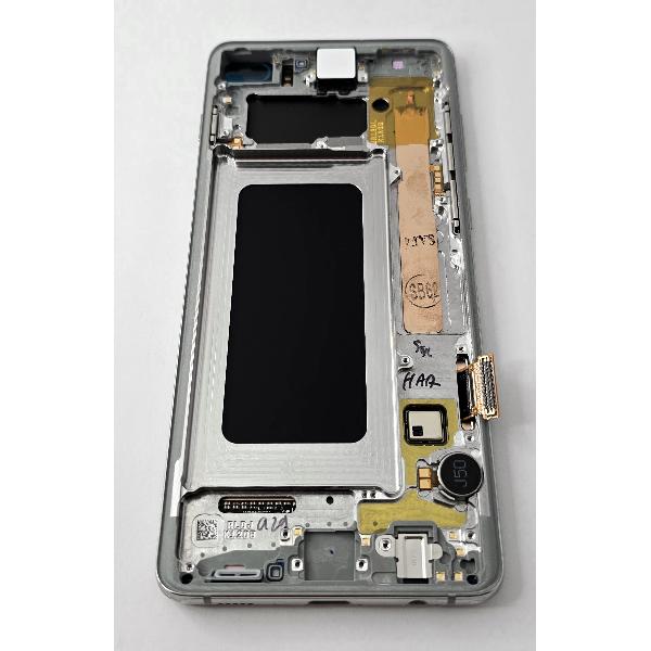 Samsung GH82-18849B Galaxy S10 plus S10+ SM-G975F pantalla + táctil negro + marco plata service pack
