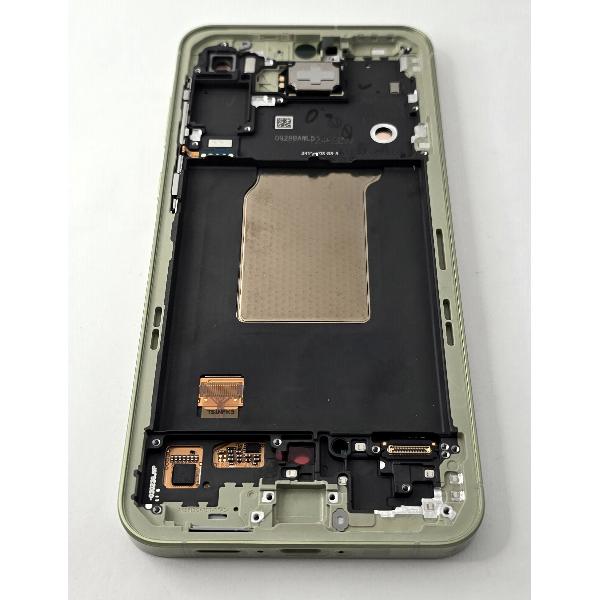 Pantalla lcd para Samsung Galaxy A55 A556 mas tactil negro con marco amarillo ensamblado GH82-34305D Service Pack