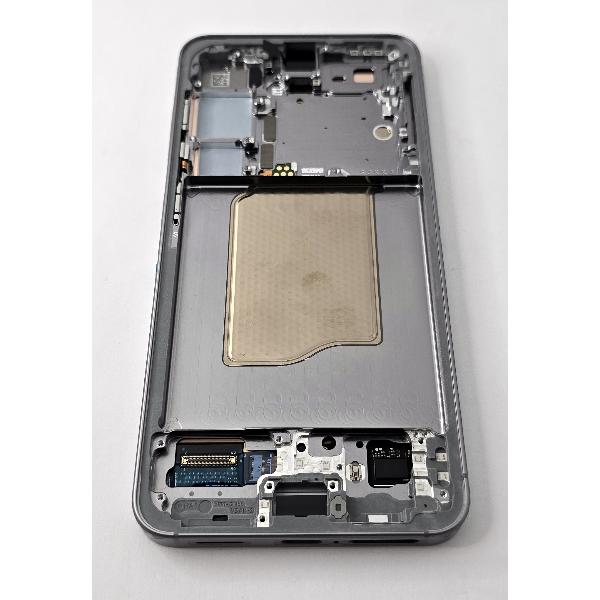 Pantalla lcd para Samsung Galaxy S25 5G S931 mas tactil negro con marco plata ensamblado GH82-36329A Service Pack