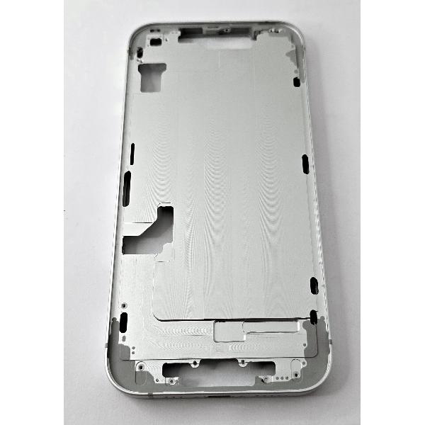 Carcasa o marco central blanco para iPhone 16E A3212 A3409 A3410 A3408 con botones laterales