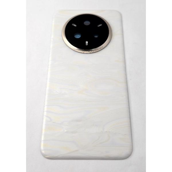 Tapa trasera o tapa bateria plata para Realme 14 Pro 5G con cubierta de camara