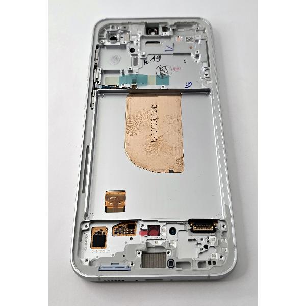 Pantalla lcd para Samsung Galaxy S23 FE SM-S711B tactil negro marco blanco ensamblado GH82-32854B Service Pack