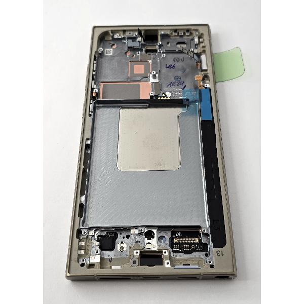 Pantalla lcd para Samsung Galaxy S24 Ultra SM-S928B tactil negro marco amarillo ensamblado GH82-33396C Service Pack