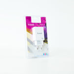 Cargador de pared Tooq doble USB - c + USB a blanco 45w gan